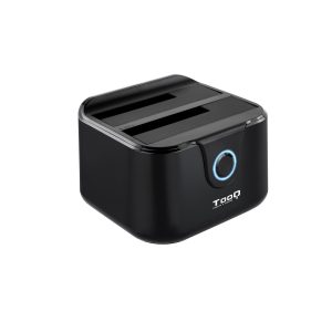 Base dock discos sata tooq 2 bahias 2.5 pulgadas -  3.5 pulgadas - usb 3.0 - funcion clonacion