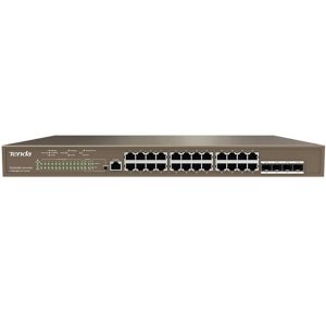 Switch 24 puertos gigabit ethernet 10 - 100 - 1000 tenda 56 gbps -  poe total 370 w