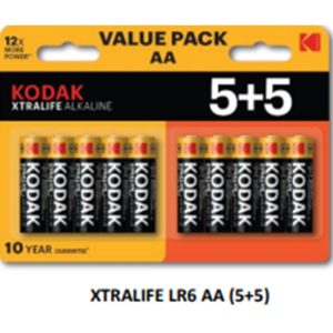 Blister pilas kodak alcalina xtralife aa lr6 -  blister 5+5