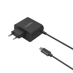 Adaptador cargador de portatil coolbox gan usb - c 65w