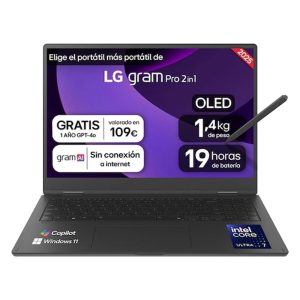Portatil lg  16t90tp - k u7 - 258v -  32gb -  ssd 1tb -  16 pulgadas -  w11h