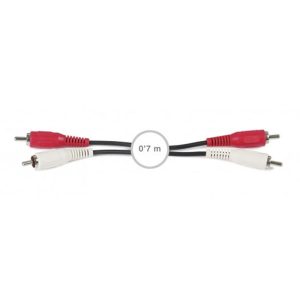Cable 2x rca fonestar 0.7m -  macho - macho