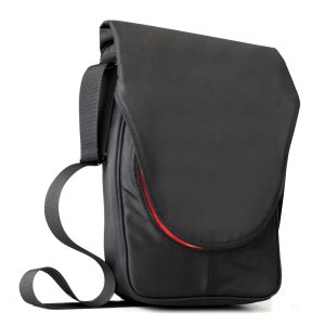 Bandolera o mochila poliester hasta 14 pulgadas negra